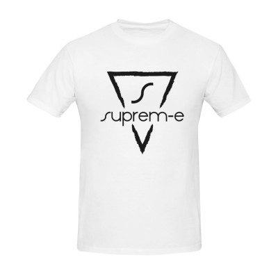 Suprem-e t-shirt bianca logo nero