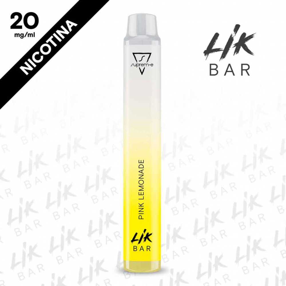 LIK BAR - Pink Lemonade - Nicotina 20 - Sigaretta Elettronica Usa e Getta By Suprem-e